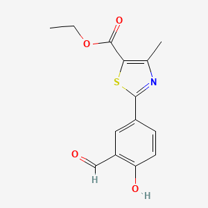 Ethyl 2-(3-formyl-4-hydroxyphenyl)-4-methylthiazole-5-carboxylate