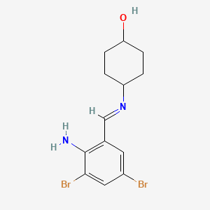 trans-4-((2-Amino-3,5-dibromobenzylidene)amino)cyclohexanol