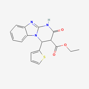molecular formula C17H15N3O3S B6020759 ethyl 2-oxo-4-(2-thienyl)-1,2,3,4-tetrahydropyrimido[1,2-a]benzimidazole-3-carboxylate 