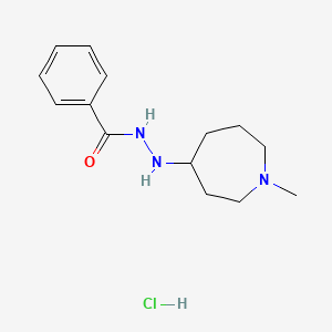 N'-(1-methylazepan-4-yl)benzohydrazide;hydrochloride