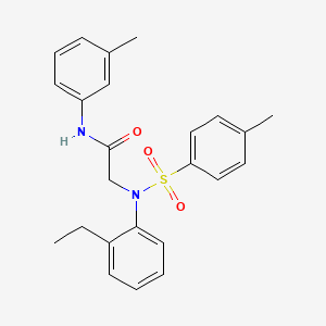 molecular formula C24H26N2O3S B6020784 N~2~-(2-ethylphenyl)-N~1~-(3-methylphenyl)-N~2~-[(4-methylphenyl)sulfonyl]glycinamide 
