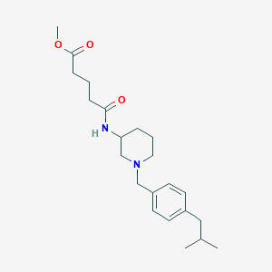 molecular formula C22H34N2O3 B6020821 methyl 5-{[1-(4-isobutylbenzyl)-3-piperidinyl]amino}-5-oxopentanoate 