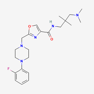 molecular formula C22H32FN5O2 B6020829 N-[3-(dimethylamino)-2,2-dimethylpropyl]-2-{[4-(2-fluorophenyl)-1-piperazinyl]methyl}-1,3-oxazole-4-carboxamide 
