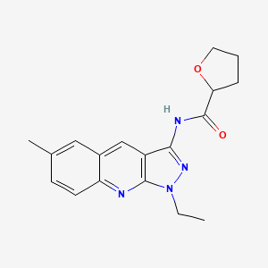 molecular formula C18H20N4O2 B6020889 N-(1-ethyl-6-methyl-1H-pyrazolo[3,4-b]quinolin-3-yl)tetrahydro-2-furancarboxamide 