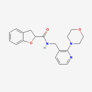 molecular formula C19H21N3O3 B6020897 N-{[2-(4-morpholinyl)-3-pyridinyl]methyl}-2,3-dihydro-1-benzofuran-2-carboxamide 