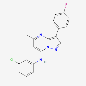 molecular formula C19H14ClFN4 B6020904 N-(3-chlorophenyl)-3-(4-fluorophenyl)-5-methylpyrazolo[1,5-a]pyrimidin-7-amine 
