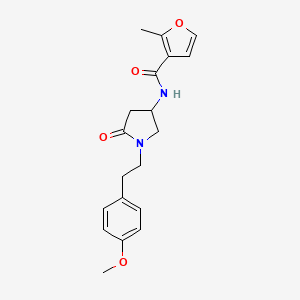 molecular formula C19H22N2O4 B6020913 N-{1-[2-(4-methoxyphenyl)ethyl]-5-oxo-3-pyrrolidinyl}-2-methyl-3-furamide 