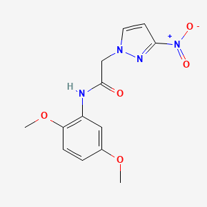 molecular formula C13H14N4O5 B6020917 N-(2,5-dimethoxyphenyl)-2-(3-nitro-1H-pyrazol-1-yl)acetamide 