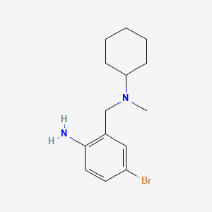 molecular formula C14H21BrN2 B602094 4-Bromo-2-[[cyclohexyl(methyl)amino]methyl]aniline CAS No. 132004-28-5
