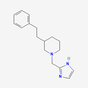 molecular formula C17H23N3 B6020963 1-(1H-imidazol-2-ylmethyl)-3-(2-phenylethyl)piperidine 
