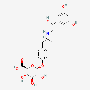 molecular formula C23H29NO10 B602105 FENOTEROL O-BETA-D-GLUCURONIDE CAS No. 61046-78-4