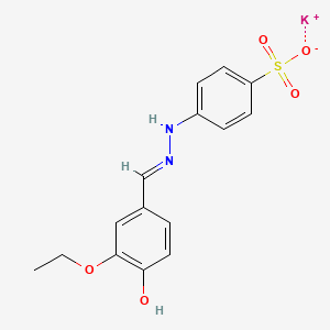 molecular formula C15H15KN2O5S B6021119 potassium 4-[2-(3-ethoxy-4-hydroxybenzylidene)hydrazino]benzenesulfonate 