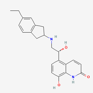 5-((1R)-2-((5-Ethyl-2,3-dihydro-1H-inden-2-yl)amino)-1-hydroxyethyl)-8-hydroxyquinolin-2(1H)-one