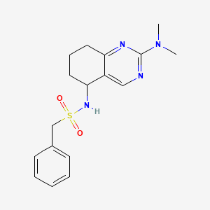 molecular formula C17H22N4O2S B6021177 N-[2-(dimethylamino)-5,6,7,8-tetrahydroquinazolin-5-yl]-1-phenylmethanesulfonamide 