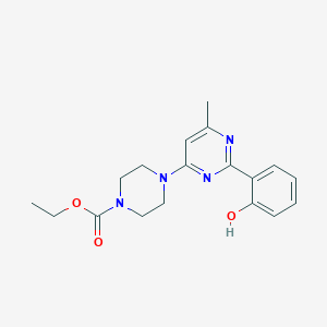 molecular formula C18H22N4O3 B6021183 ethyl 4-[2-(2-hydroxyphenyl)-6-methylpyrimidin-4-yl]piperazine-1-carboxylate 