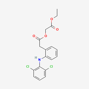 molecular formula C18H17Cl2NO4 B602129 Aceclofenac ethyl ester CAS No. 139272-67-6