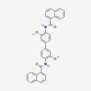 molecular formula C36H28N2O4 B6021399 N,N'-(3,3'-dimethoxy-4,4'-biphenyldiyl)di(1-naphthamide) 
