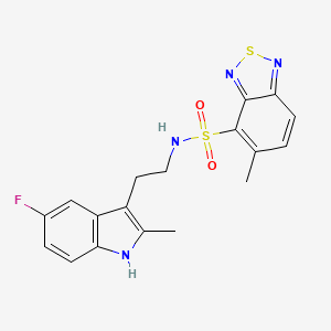 molecular formula C18H17FN4O2S2 B6021412 N-[2-(5-fluoro-2-methyl-1H-indol-3-yl)ethyl]-5-methyl-2,1,3-benzothiadiazole-4-sulfonamide 