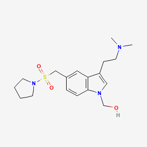 [3-[2-(Dimethylamino)ethyl]-5-(pyrrolidin-1-ylsulfonylmethyl)indol-1-yl]methanol
