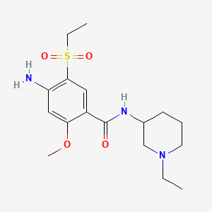 molecular formula C17H27N3O4S B602153 4-Amino-N-(1-ethyl-3-piperidinyl)-5-(ethylsulfonyl)-2-methoxybenzamide CAS No. 148516-68-1