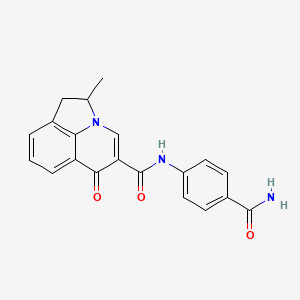 molecular formula C20H17N3O3 B6021558 N-[4-(aminocarbonyl)phenyl]-2-methyl-6-oxo-1,2-dihydro-6H-pyrrolo[3,2,1-ij]quinoline-5-carboxamide 