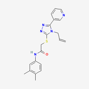 molecular formula C20H21N5OS B6021585 N-(3,4-dimethylphenyl)-2-{[4-(prop-2-en-1-yl)-5-(pyridin-3-yl)-4H-1,2,4-triazol-3-yl]sulfanyl}acetamide 