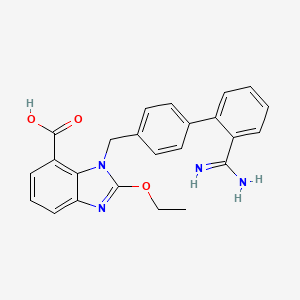 1-((2'-Carbamimidoyl-[1,1'-biphenyl]-4-yl)methyl)-2-ethoxy-1H-benzo[d]imidazole-7-carboxylic acid