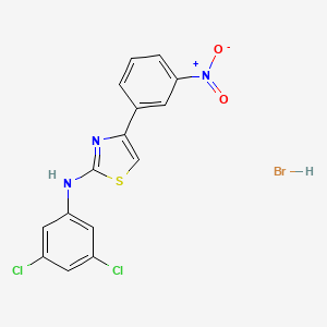 molecular formula C15H10BrCl2N3O2S B6021721 N-(3,5-dichlorophenyl)-4-(3-nitrophenyl)-1,3-thiazol-2-amine;hydrobromide 