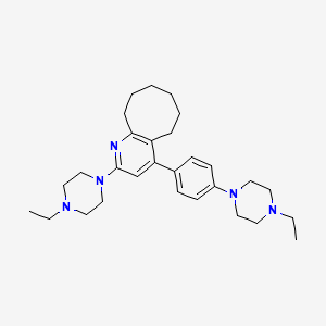 2-(4-Ethylpiperazin-1-yl)-4-(4-(4-ethylpiperazin-1-yl)phenyl)-5,6,7,8,9,10-hexahydrocycloocta[b]pyridine