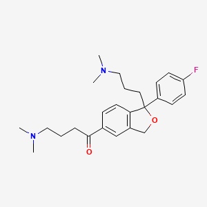 molecular formula C25H35Cl2FN2O2 B602185 5-Dimethylaminobutyryl citalopram CAS No. 1329745-98-3