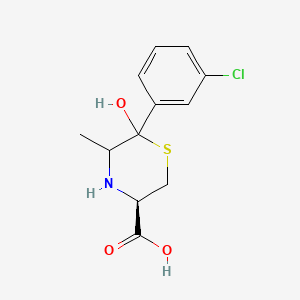 (3R)-6-(3-Chlorophenyl)-6-hydroxy-5-methylthiomorpholine-3-carboxylic acid