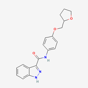 molecular formula C19H19N3O3 B6021872 N-[4-(oxolan-2-ylmethoxy)phenyl]-1H-indazole-3-carboxamide 
