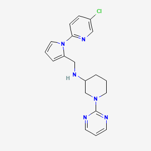 molecular formula C19H21ClN6 B6021878 N-[[1-(5-chloropyridin-2-yl)pyrrol-2-yl]methyl]-1-pyrimidin-2-ylpiperidin-3-amine 