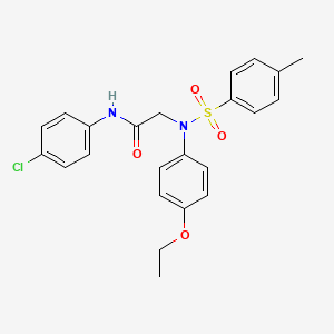 molecular formula C23H23ClN2O4S B6021883 N~1~-(4-chlorophenyl)-N~2~-(4-ethoxyphenyl)-N~2~-[(4-methylphenyl)sulfonyl]glycinamide 