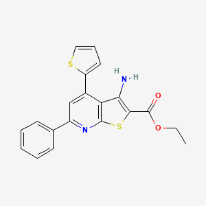 molecular formula C20H16N2O2S2 B6021893 ethyl 3-amino-6-phenyl-4-(2-thienyl)thieno[2,3-b]pyridine-2-carboxylate 