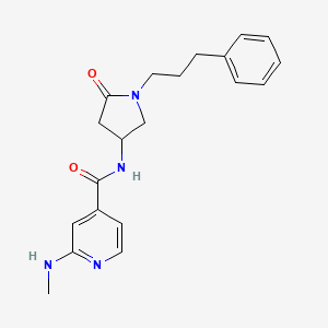 molecular formula C20H24N4O2 B6021896 2-(methylamino)-N-[5-oxo-1-(3-phenylpropyl)-3-pyrrolidinyl]isonicotinamide 