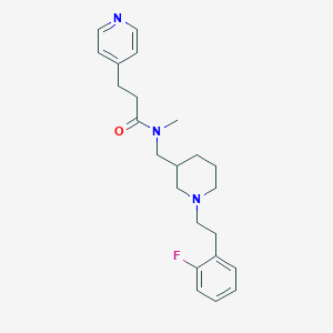 molecular formula C23H30FN3O B6021941 N-({1-[2-(2-fluorophenyl)ethyl]-3-piperidinyl}methyl)-N-methyl-3-(4-pyridinyl)propanamide 