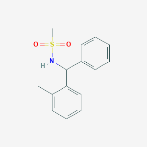 molecular formula C15H17NO2S B6021942 N-[(2-methylphenyl)(phenyl)methyl]methanesulfonamide 