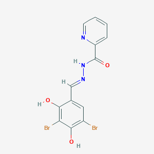 molecular formula C13H9Br2N3O3 B6022007 N'-(3,5-dibromo-2,4-dihydroxybenzylidene)-2-pyridinecarbohydrazide 