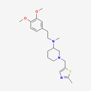 molecular formula C21H31N3O2S B6022084 N-[2-(3,4-dimethoxyphenyl)ethyl]-N-methyl-1-[(2-methyl-1,3-thiazol-5-yl)methyl]-3-piperidinamine 