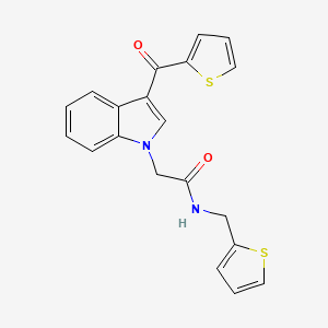 molecular formula C20H16N2O2S2 B6022085 N-[(THIOPHEN-2-YL)METHYL]-2-[3-(THIOPHENE-2-CARBONYL)-1H-INDOL-1-YL]ACETAMIDE 
