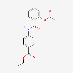 molecular formula C18H17NO5 B602210 Benzocaine Acetylsalicylamide CAS No. 23437-10-7