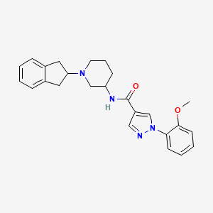 molecular formula C25H28N4O2 B6022147 N-[1-(2,3-dihydro-1H-inden-2-yl)-3-piperidinyl]-1-(2-methoxyphenyl)-1H-pyrazole-4-carboxamide 