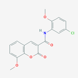 molecular formula C18H14ClNO5 B6022168 N-(5-chloro-2-methoxyphenyl)-8-methoxy-2-oxochromene-3-carboxamide 