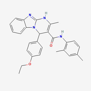 molecular formula C28H28N4O2 B6022182 N-(2,4-dimethylphenyl)-4-(4-ethoxyphenyl)-2-methyl-1,4-dihydropyrimido[1,2-a]benzimidazole-3-carboxamide 