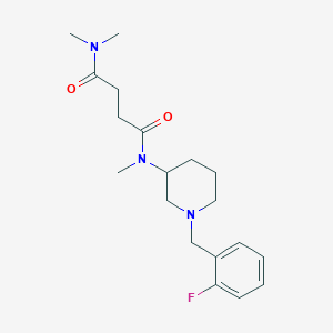 molecular formula C19H28FN3O2 B6022209 N-[1-(2-fluorobenzyl)-3-piperidinyl]-N,N',N'-trimethylsuccinamide 