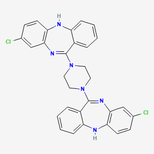 molecular formula C30H24Cl2N6 B602231 11,11'-(Piperazine-1,4-diyl)-bis-8-chloro-5H-dibenze[b,e][1,4]-diazepine CAS No. 263366-81-0