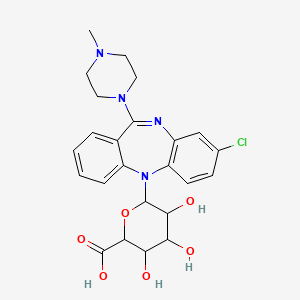 molecular formula C24H27ClN4O6 B602233 Clozapine 5-N-glucuronide CAS No. 390651-03-3