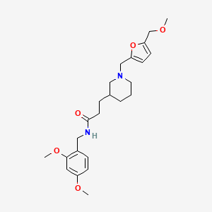 molecular formula C24H34N2O5 B6022348 N-(2,4-dimethoxybenzyl)-3-(1-{[5-(methoxymethyl)-2-furyl]methyl}-3-piperidinyl)propanamide 