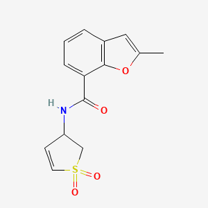 molecular formula C14H13NO4S B6022352 N-(1,1-dioxo-2,3-dihydrothiophen-3-yl)-2-methyl-1-benzofuran-7-carboxamide 